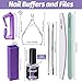 FANDAMEI Nail Files and Buffers, Nail Cuticle Remover Kit with Nail File, Nail Buffer, Nail Buffer Block, Cuticle Nipper, Cuticle Pusher, Cuticle Peeler. Nail Cuticle Oil Lavender for Nail Care