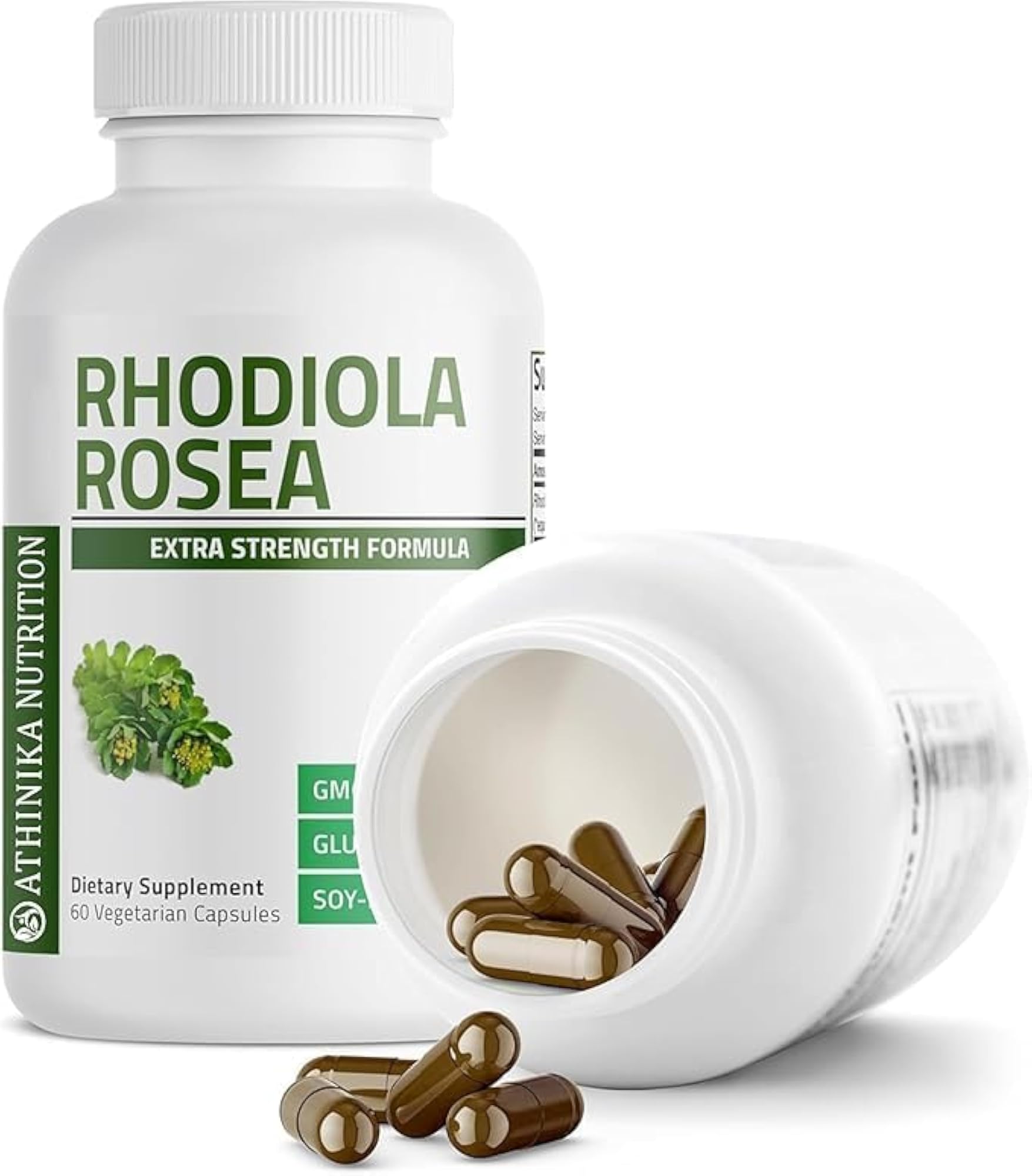 Rhodiola Rosea Vegetarian Capsules, Adaptogenic Herb for Mood Support