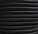 CARTMAN 1/4“ Marine Grade Elastic Cord Crafting Stretch String, 40kg x 50ft, with 4 More Hooks, for Camping, Kayak Deck, Crafting Black Color