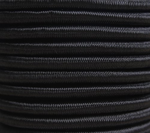 CARTMAN 1/4" x 50' Elastic Bungee Shock Cord with 4 Hooks, Black by CARTMAN - Used condition - Image 2