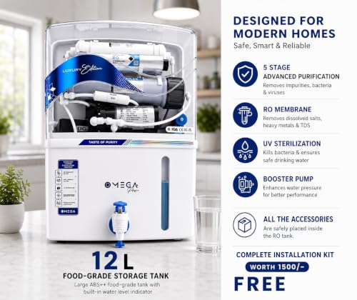 Image of Aqua Water Purifier with RO + UV + UF + TDS Control Copper Filter Technology Purification | 12 Litre | Fully Automatic Function and Best for Home and Office