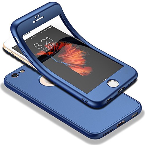 Designed for iPhone 6/6S Silicone TPU Case 360 Degree Protection Shockproof Full Body