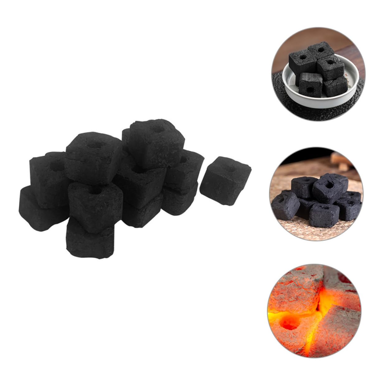 Kisangel Carbón Vegetal Multifuncional Bolsa de 500g de Bambú para Cocinar y Uso Prolongado Carbón Ecológico Negro para Barbacoa y Sauna