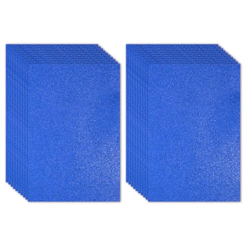 Feuille de mousse pailletée bleue avec adhésif puissant pour DIY créatif