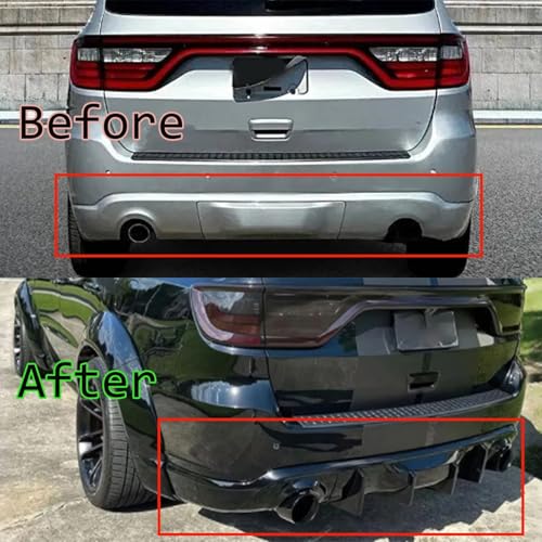 Diffuseur arrière Dodge Durango 5 pièces noir brillant au design aérodynamique - 4