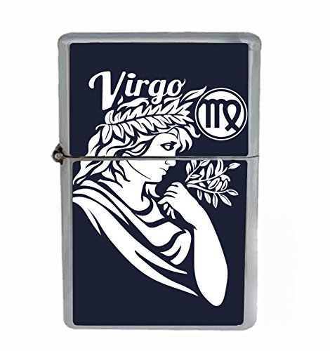 Customized Collectables Virgo Astrological Sign Horoscope Flip Top Oil Cigarette Lighter