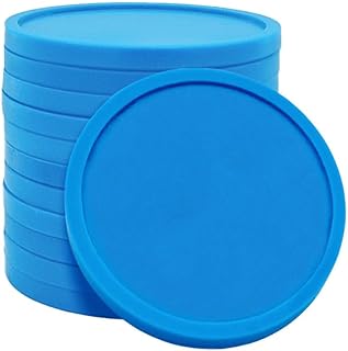 CombiCraft 100 Fichas de plástico Color Azul - 29 mm de diámetro -Idelales para Juegos de Mesa y Ejercicios de aritmética