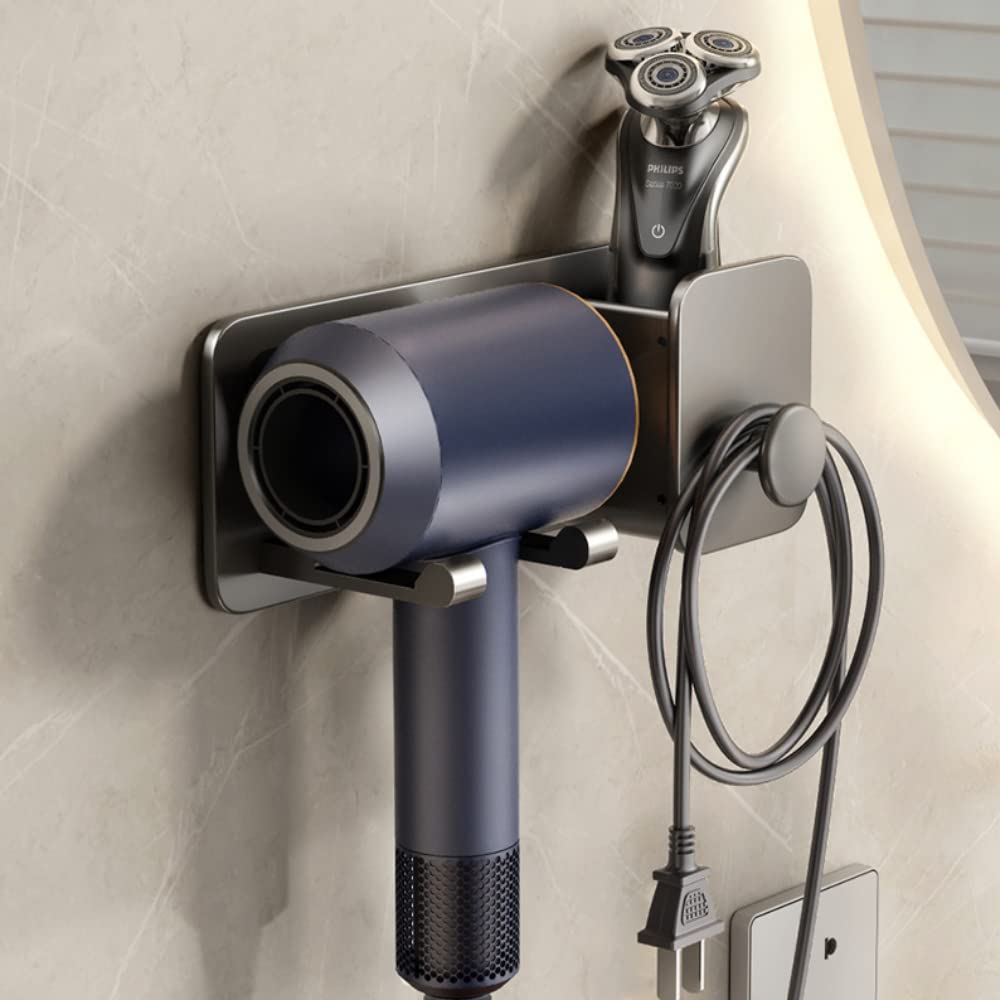 Support mural pour sèche-cheveux gris SKY DREAM universel