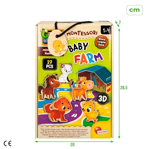 Liscianigiochi Montessori Wood Baby Farm