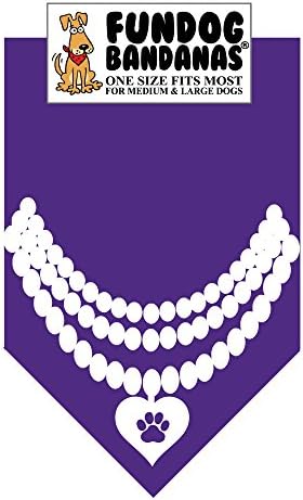 Pearl Necklace Dog Bandana (Suitable for Fancy Occasions) (One Size Fits Most for Medium to Large Dogs