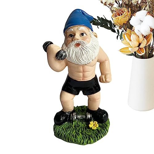 Rianpesn Nain Jardin,Sculpture drôle d'entraînement - Décoration Figurine avec des Expressions Vives pour Les Jardins, Les Cou, Les pelouses, Les Chambres