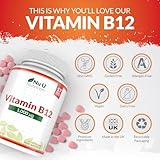 Vitamin B12 1000mcg - 400 High Strength Vegan Tablets - VIT B12 Methylcobalamin - 13 Month Supply - Made in The UK - Nu U Nutrition - Image 6