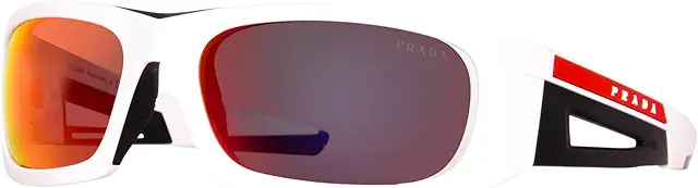 Lunettes de soleil Prada pour homme Blanc/noir mat 59 mm PS-02YS-AAI04U