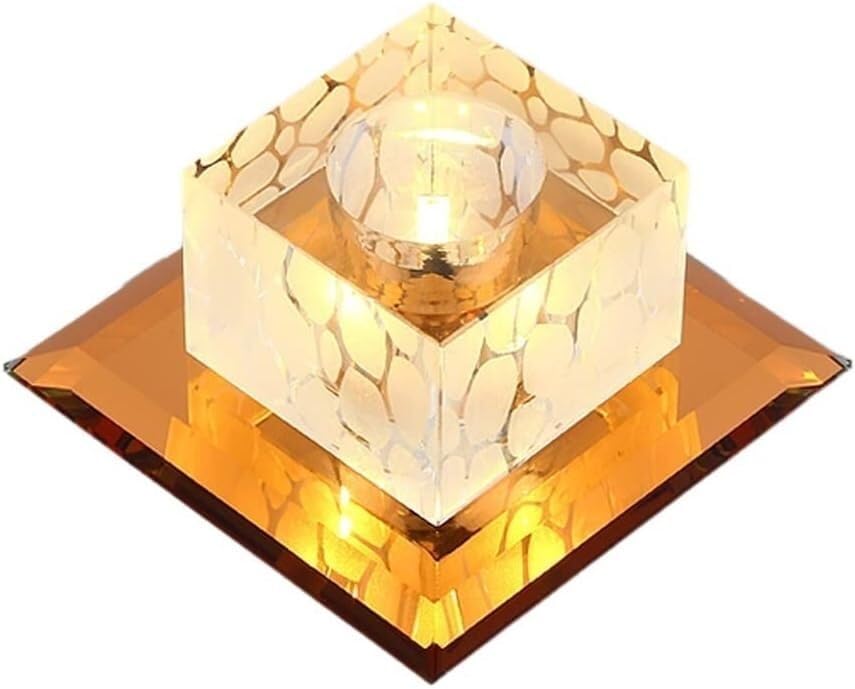 Couloir sombre solution avec ce plafonnier LED cristal entrée lumineuse