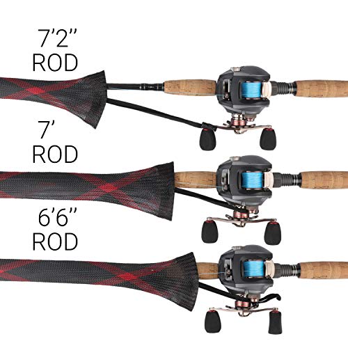 Image of RUNCL Fishing Rod Sleeves & Reel Bags, Spinning /Casting Rod Socks & Spinning /Baitcasting Reel Covers - Protection Solution, Space Saver, Perfect Storage - Fishing Pole Sleeves & Reel Pouch (2 Pack)