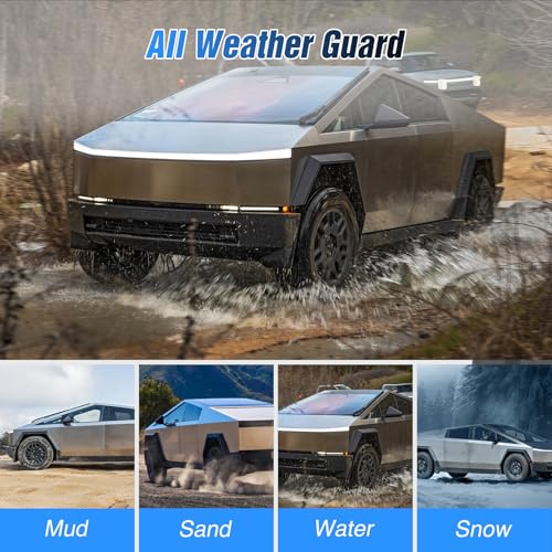 Image of Nilight Mud Flaps Splash Guards for Tesla Cybertruck 2023 2024 2025 2026 | No Drilling Precision Fit Exterior Accessories Heavy-Duty Splash Guards Protection, Front & Rear Set