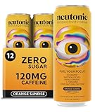 Neutonic Nootropic Productivity Energy Drink | Orange Sunrise 12 Cans | 120mg Natural Caffeine, Zero Sugar | Support Memory, Mental Clarity, Cognitive Function | Boost Focus, Energy, Brain Health