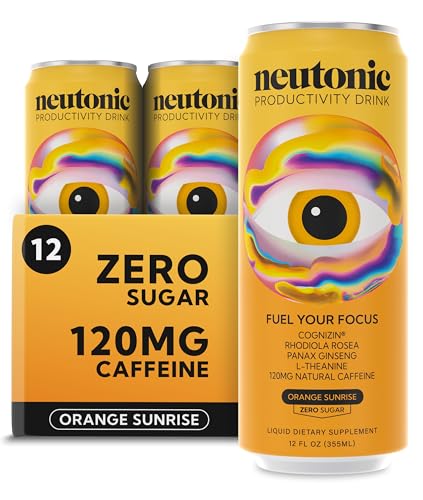 Neutonic Nootropic Productivity Energy Drink | Orange Sunrise 12 Cans