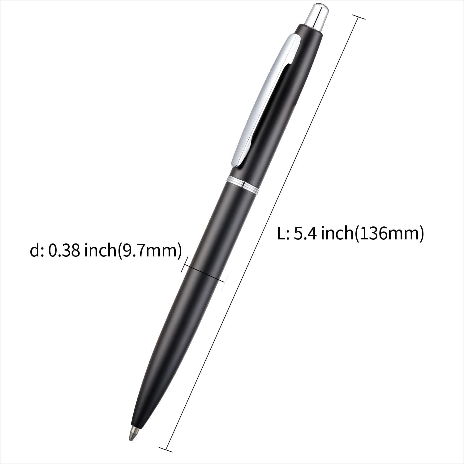 ChaoQ 6 Pcs Retractable Metal Ballpoint Pens, for Gift, Business, Office image 3