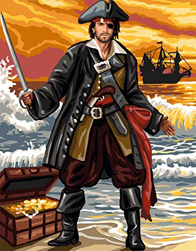 ANCHOR R.P. Canvas Piano Scene, Multi, 48 x 75cm