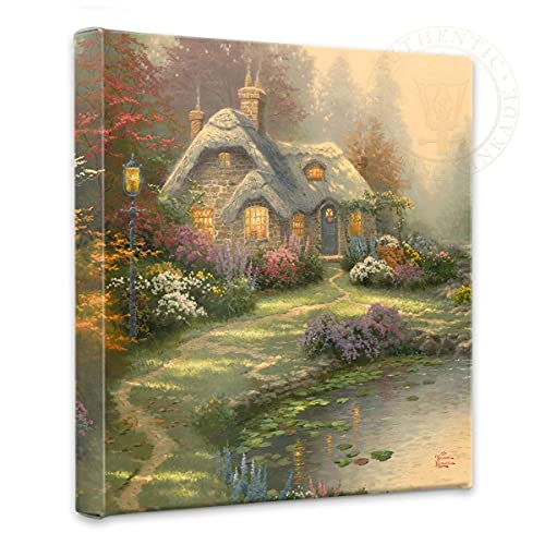 Thomas Kinkade Everett's Cottage 14 x 14 Gallery Wrapped Canvas