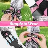 rabbitgoo Cat Harness and Leash Set for Walking Escape Proof, Adjustable Soft Kittens Vest with Reflective Strip for Extra Small Cats, Comfortable Choke-Proof Outdoor Vest Harness, Pink, S - Image 4