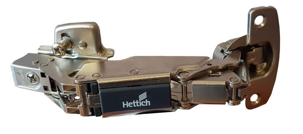Hettich Nickel Sensys 8657I Th52 165 Degree Wide Angle Door Hinge Full Overlay Integrated Soft Closing Silent System Kitchen Cabinet Cupboard Wardrobe (9099540) X1