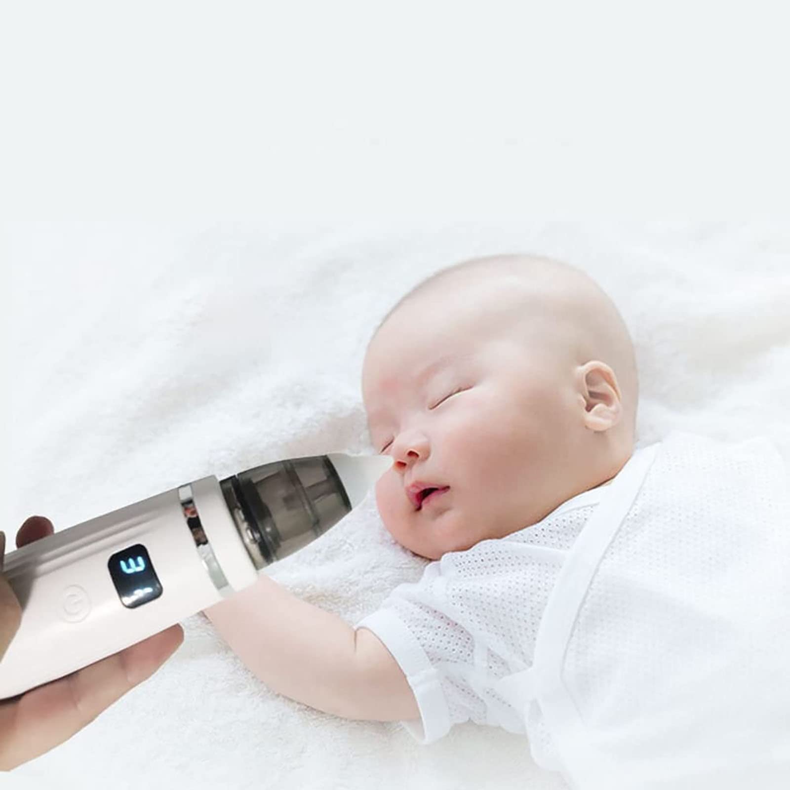 CEEBUS Aspirador Nasal para Bebé,1 Set Aspirador Nasal Eléctrico para Bebés Equipo Higiénico para la Limpieza y Aspiración de la Nariz