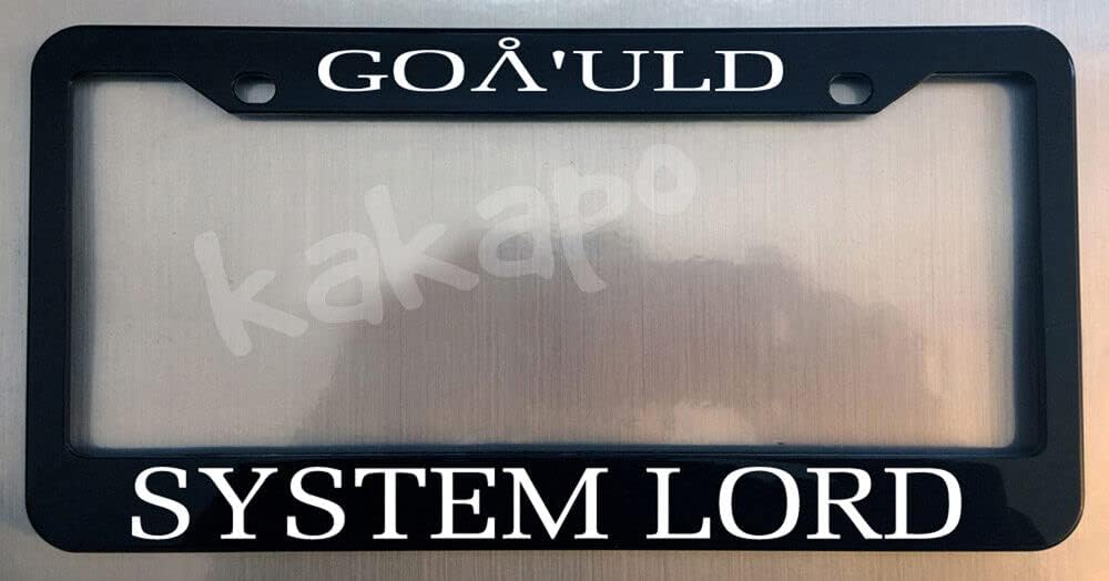 Holder for License Plate License Plate Holder for Goa'Uld System for Lord Stargate Glossy Black License Plate Frame Holder for Car License Plate Model-GS-519