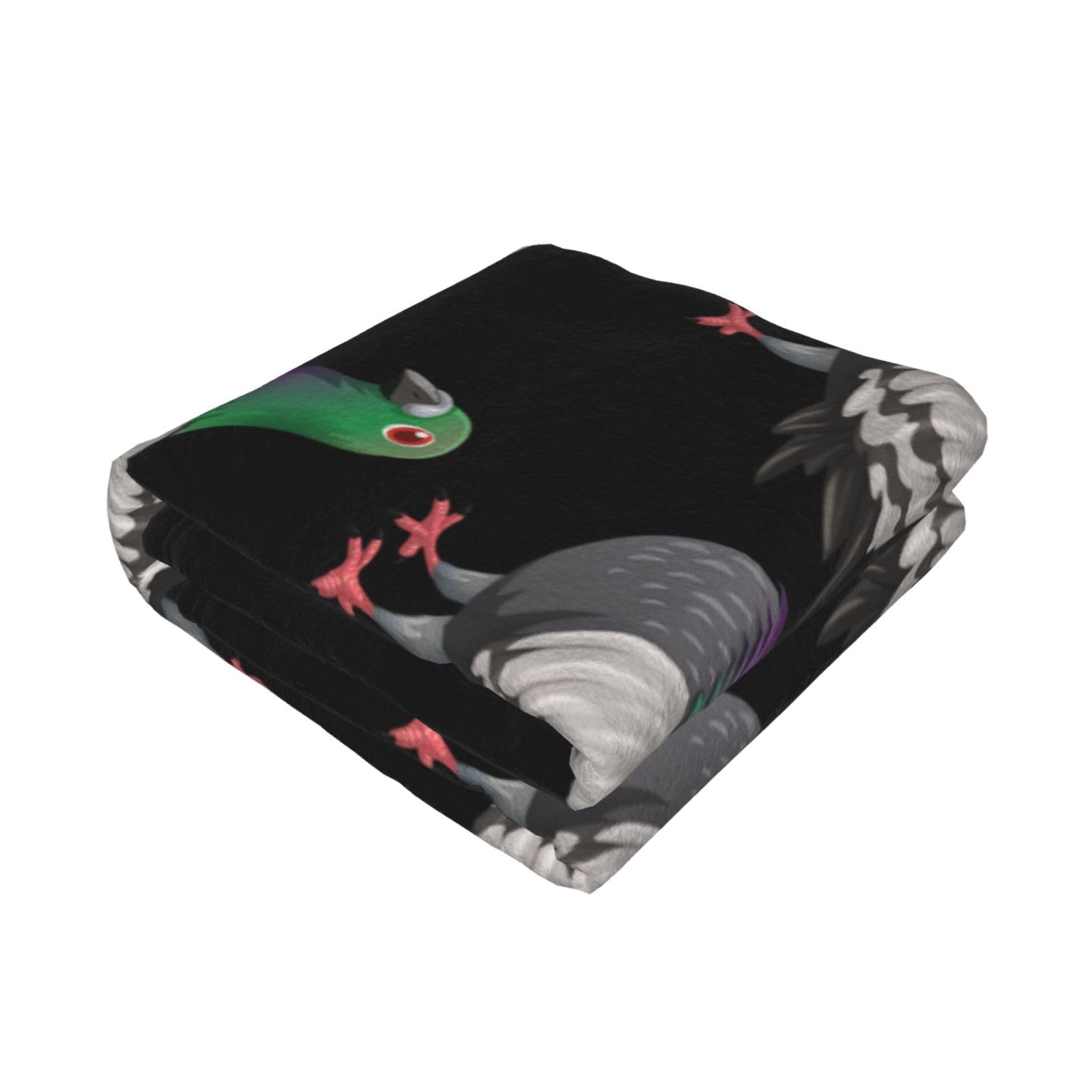 EZDLOWVBA Cartoon Pigeon Print Fleece Throw Blanket For Couch Sofa Bed, Cozy Fuzzy Soft Lightweight Warm Blankets For All Seasons