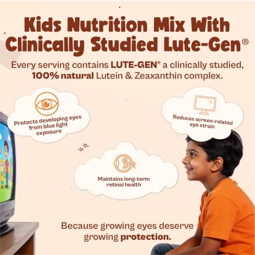 Image of Origin Kids Nutrition Mix | Ages 7-12 | 10g Plant Protein | Eye Health, Immunity & Height Growth | Chocolate Fudge, 316g | Zero Refined Sugar | Plant-Based