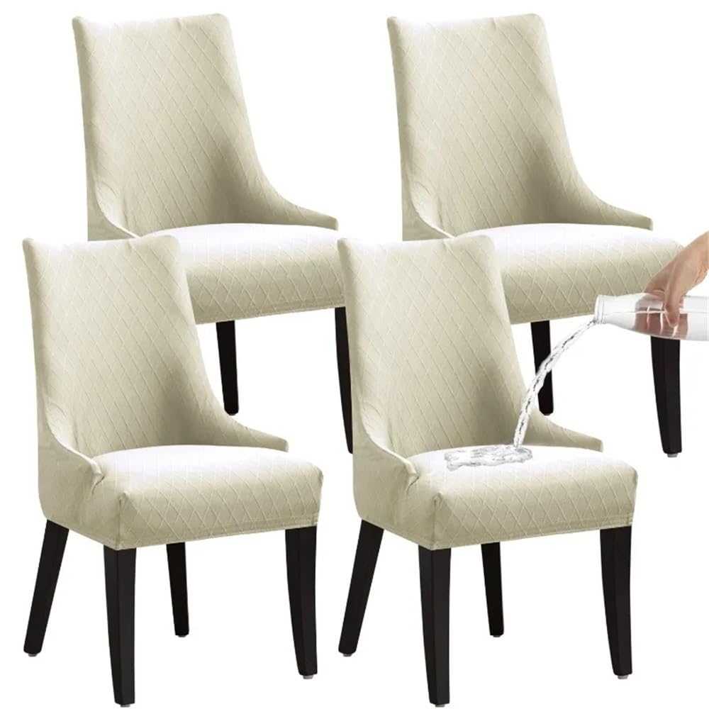 Restaurant Stuhlhussen Elastische, rutschfeste Schutzhülle Für Wohnzimmer Und Schlafzimmer (Schwarz, 1 Stück)