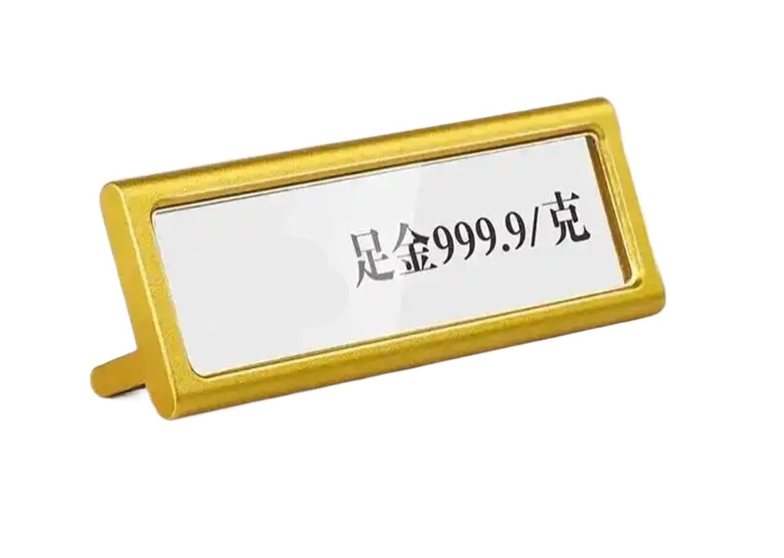 Mlyvax 6pcs Supermarket Red Wine Tea Label Holder Silver Metal Aluminum Alloy Commodity Price Tag Display Frame(Champagne Gold)