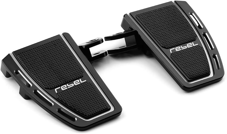 Motorcycle Wide Foot Pegs Mount Bracket Compatible with H.onda Rebel 1100 2021 2022 2023 2024 2025 | Footrest Pedal Extension Set CMX1100 CMX 1100 Footing Accessories (silver)