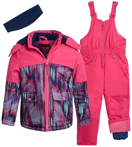 Image of Pink Platinum Girls Snowsuits - 2 Piece Waterproof Toddler Winter Jacket and Ski Pants - Winter Clothes for Girls (2T-16)
