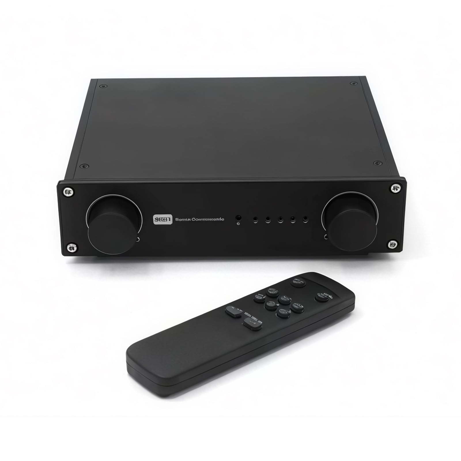 FLYINSKY Remote Passive Volume Controller Passive Preamplifier with 4 Way Input Preamp, Stereo 4-IN-1-OUT RCA Audio Splitter/Switcher Selector Passive Preamp