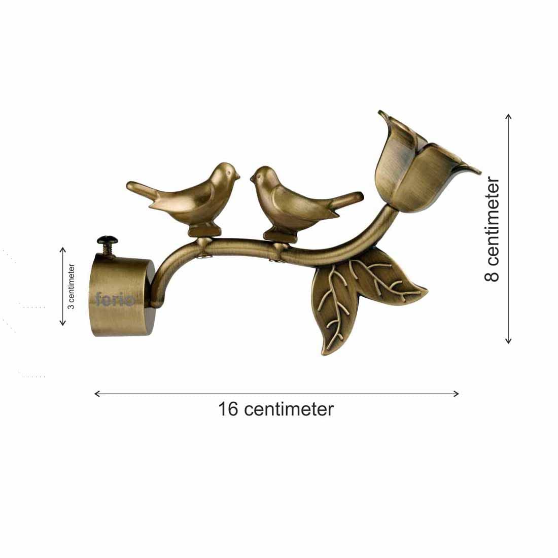 FERIO Zinc Curtain Finials for 1 Inch Rod Without Curtain Brackets and Holder Brass Antique ( Set of 4 Pic),Eyelet — Amazon image 2