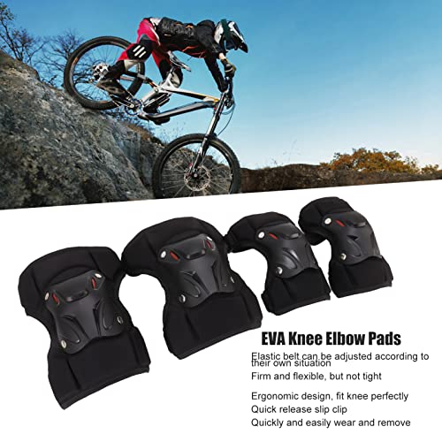 Adult Knee Elbow Pads, Knee Elbow Pads Set Ergonomic Protective Breathable With Push Nails For Skateboarding Skiing For Sports Crowd #TOP6