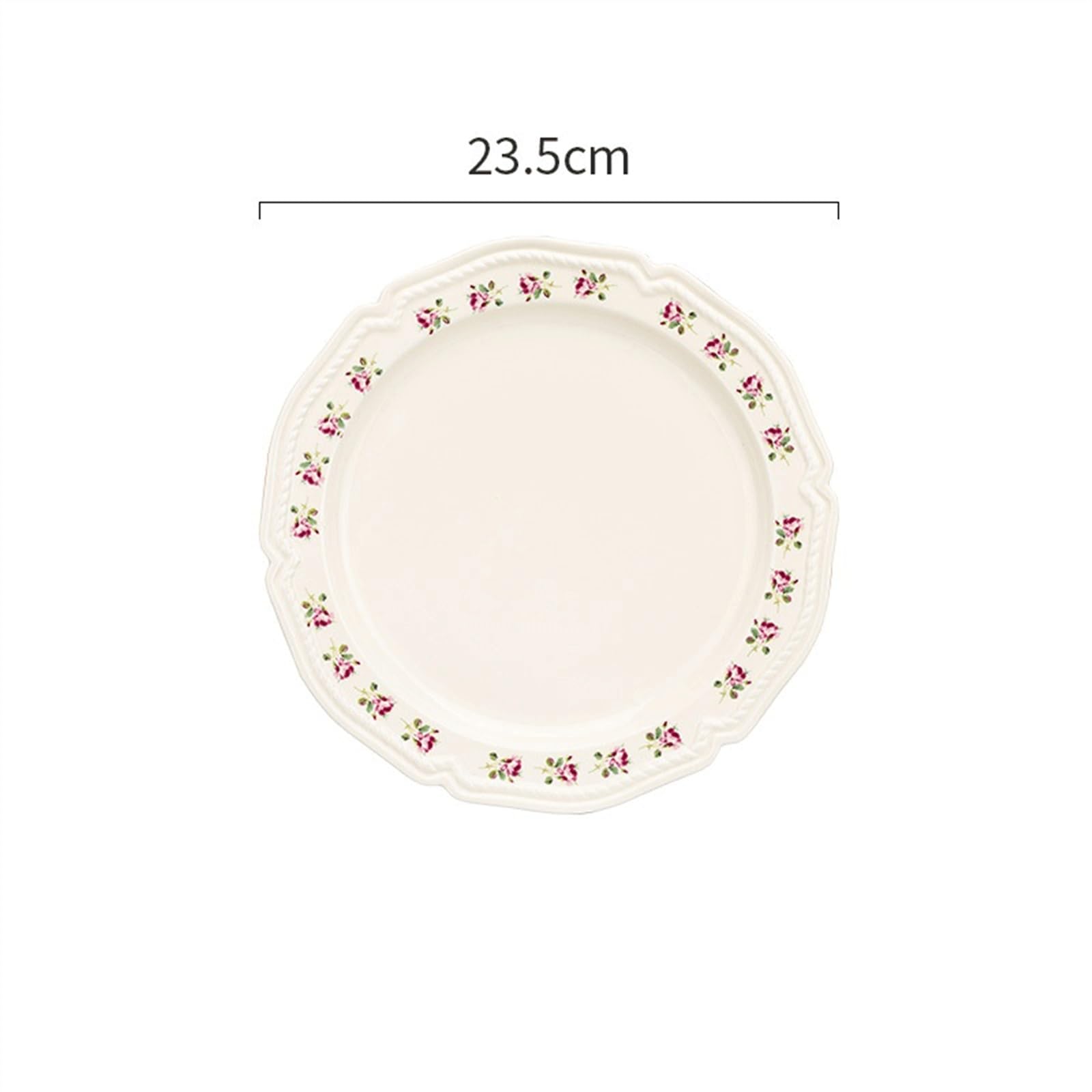 Talerze obiadowe Ceramiczny talerz obiadowy w stylu Vintage Rose Zastawa stołowa do kuchni Talerz głęboki Talerz obiadowy Duży talerz obiadowy Nadaje się do steku sałatkowego Naczynia do serwowania