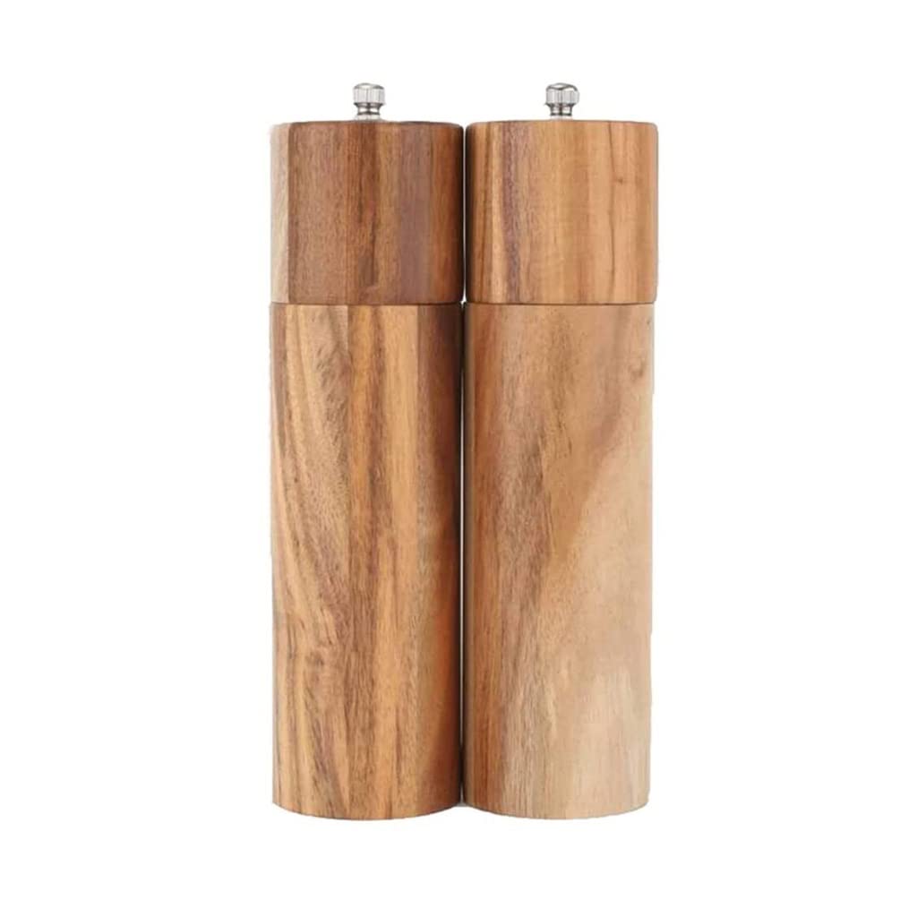 Poivre en Bois Manuelle Meuleuse de Cuisine Fournitures de Cuisine Professeurs Outils d'assaisonnement Bouteille de Couleurs primaires Salle d'exposition Hall Décorations (2 PCS)