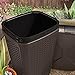 Suncast 30 Gallon Resin Outdoor Hideaway Patio Trash Can, Java