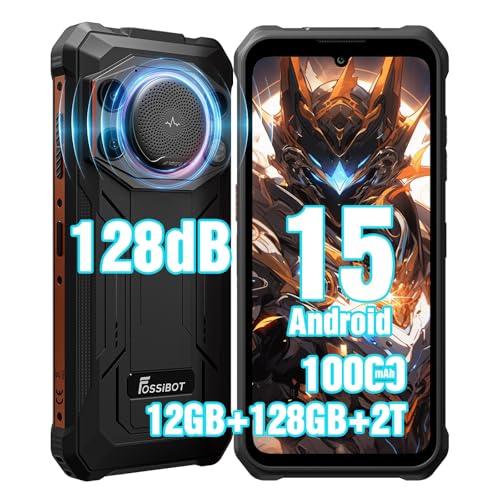 FOSSiBOT F110L Rugged Smartphone Android 15, Altoparlante 128 dB, Batteria