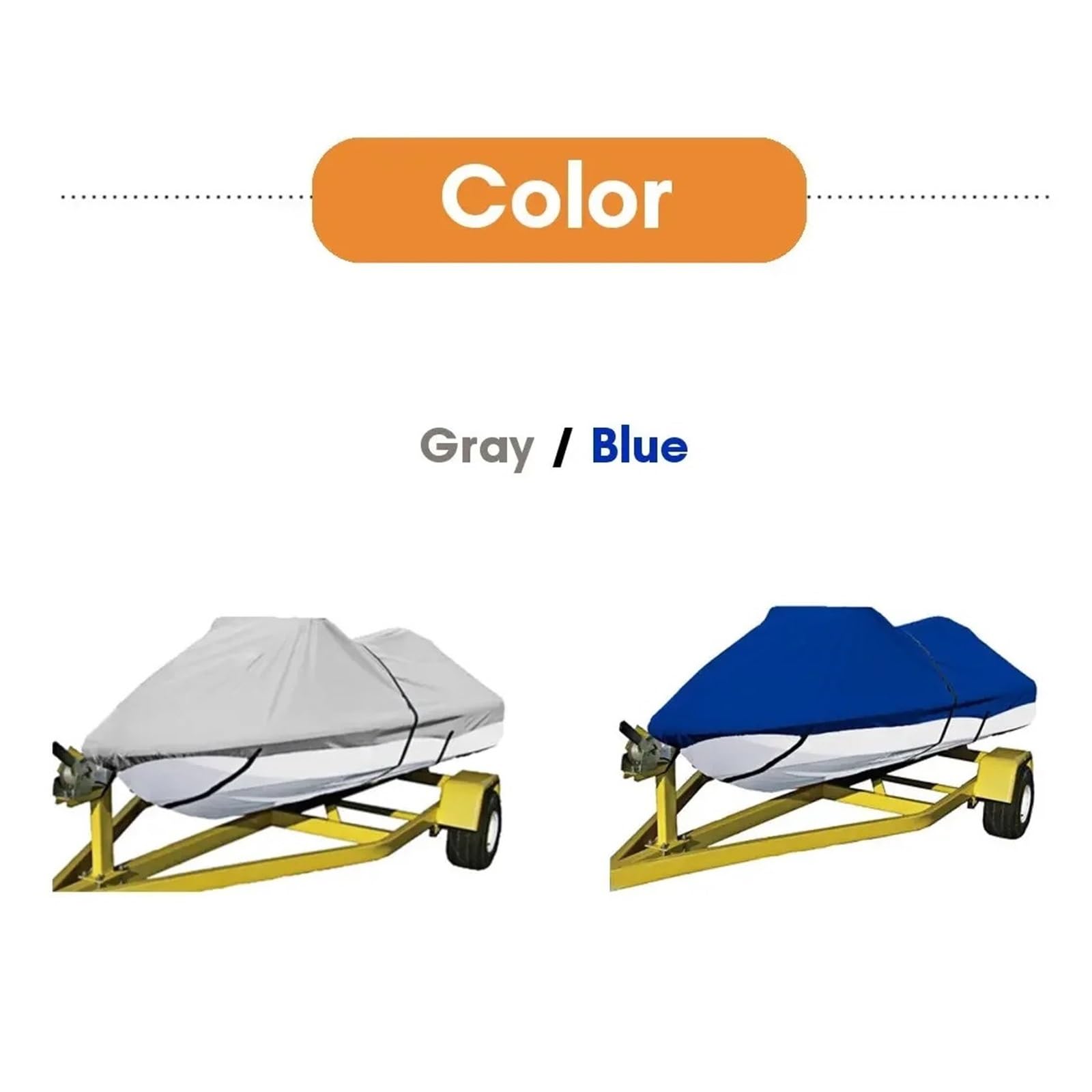 4.2x3m 210D Oxford Panno Impermeabile Rimorchiabile Copertura For Barca Jet Ski Motore Fuoribordo Protezione Del(Blue)
