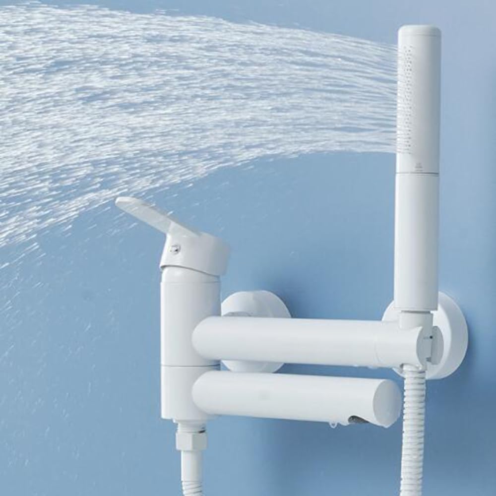 bath shower mixer tap with shower, bath taps white brass bathtub tap-white