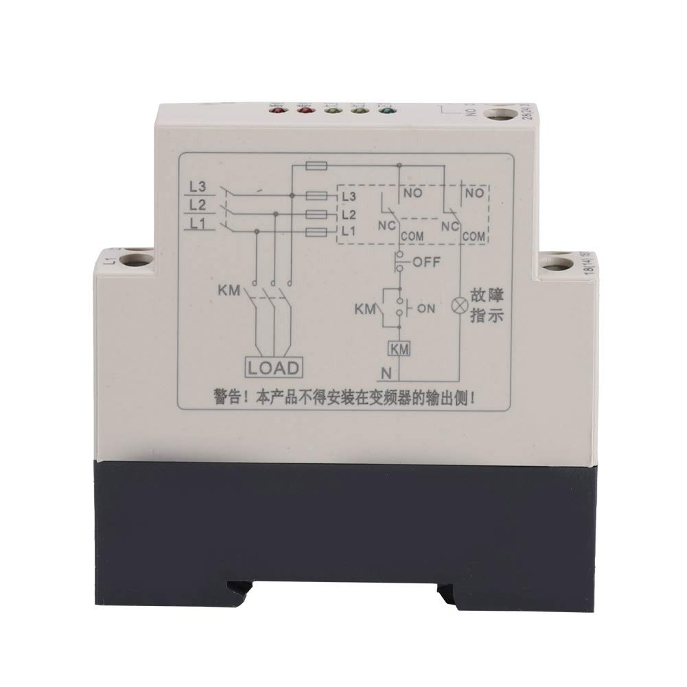 JVRD-380 Monitoring Relay, Plastic Phase Sequence Protect Relay, Monitoring Control Device, Phase Sequence Relay for Industrial Machine Tool