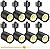 VANoopee 10W Dimmable LED Track Lighting Heads H Type Track Light Replacement Fixtures Bright 3000K Warm White Ceiling Spotlight for Accent Task Art, Flicker Free CRI90+ 24° 800lm Black, Pack of 8