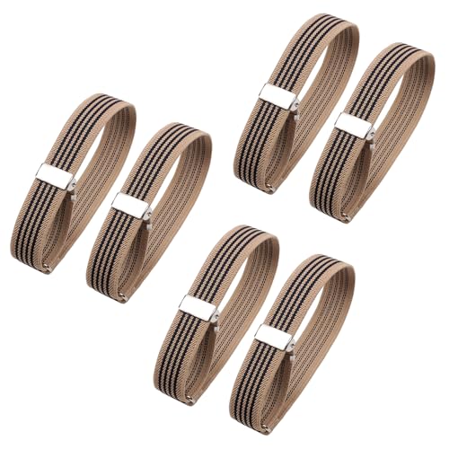 SimplCharm Elastic Adjustable Armbands for Men Sleeve Bands Anti-Slip Shirt Sleeve Holders Hold Up Sleeve Garters (khaki)