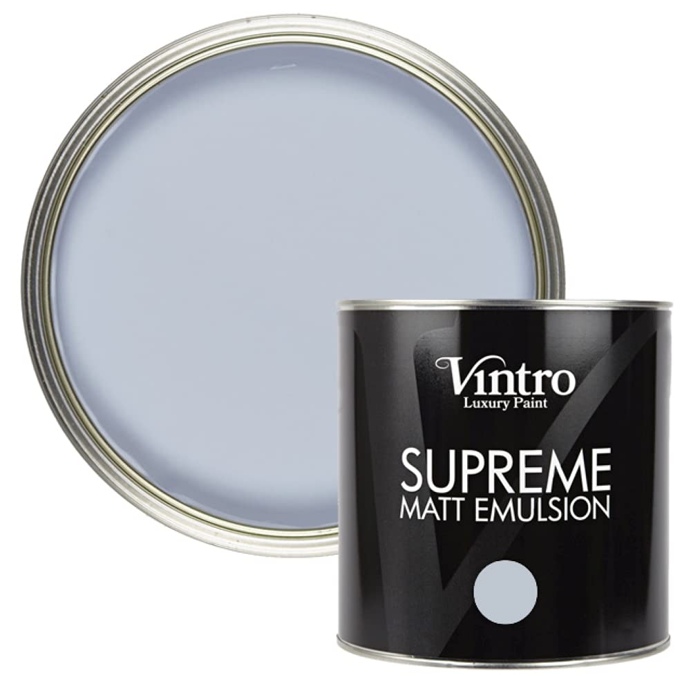 B&Q -  Luxury Matt Emulsion Sky BlueMulti Surface Paint For WallsCeilingsWoodMetal2.5L (Georgian Sky)