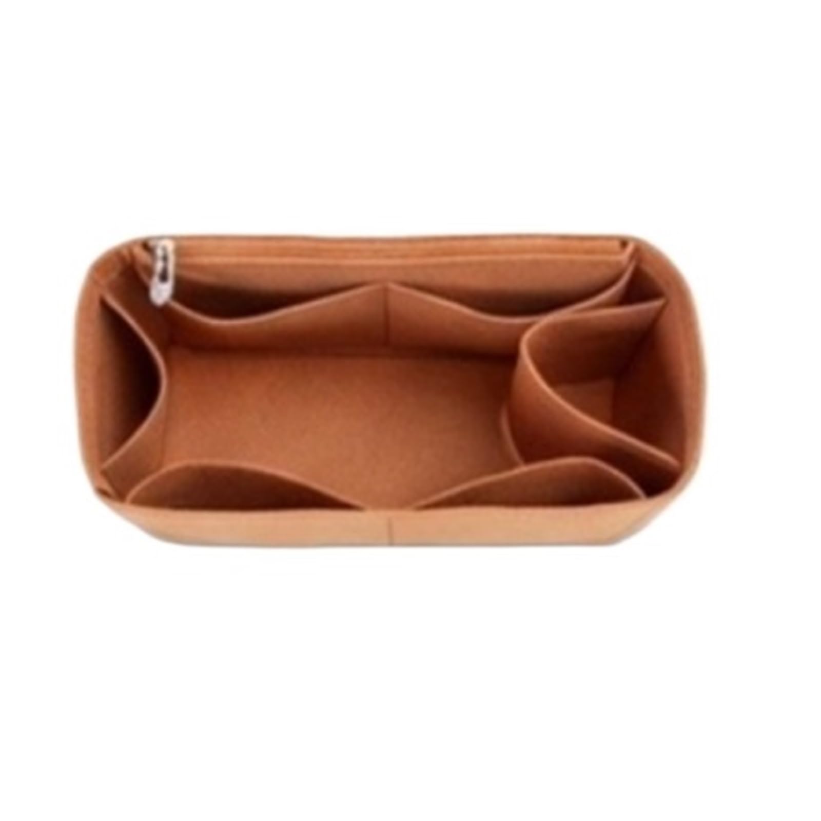 NJIEzhao Felt Handbag Insert Women Felt Insert Bag Purse Organizer Fits For Makeup Cosmetic Bags(S brown side)