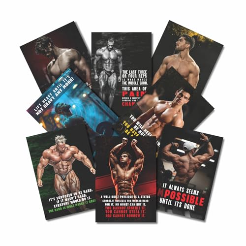 Image of MELDORA STUDIOS Motivational Workout Posters for Gym & Room|Stylish Fitness Wall Art with Inspirational Quotes, Designed for Home Decor & Fitness Enthusiasts (set of 8, 12x18 inch)